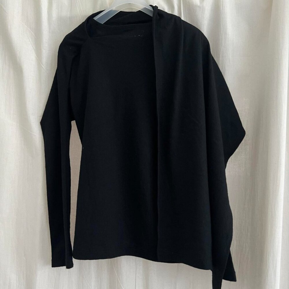 Yohji Yamamoto Femme black drape sweater - Picture 6 of 8
